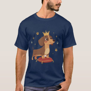 Camiseta Dachshund Duque Salchicha Lindo Perro Amante Coron