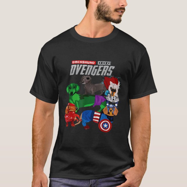 Camiseta Dachshund Dvengers (Anverso)