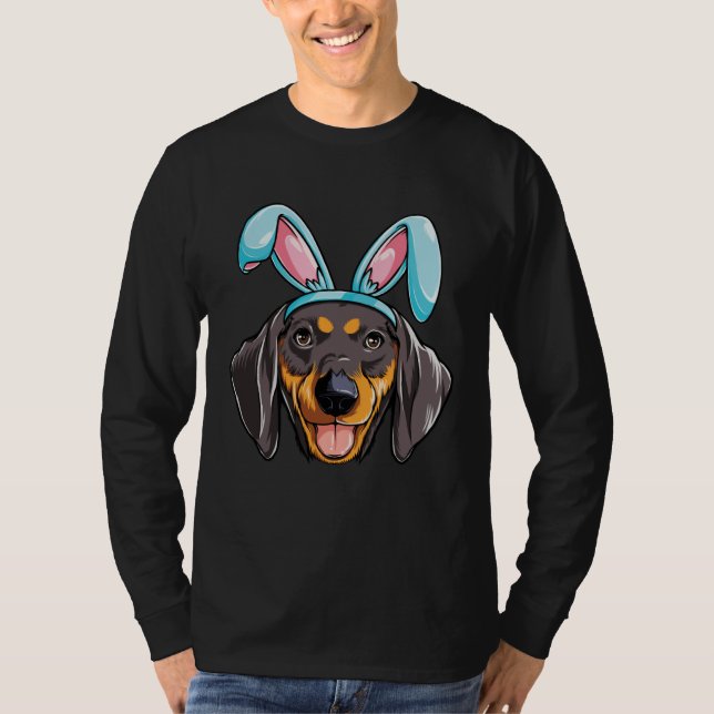 Camiseta Dachshund Easter Bunny Ears  Men Women Dog (Anverso)