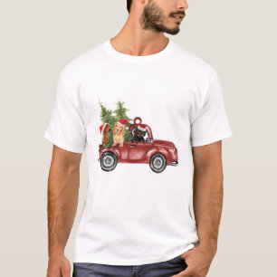 Camiseta Dachshund En Coche Ornamentos De Navidad