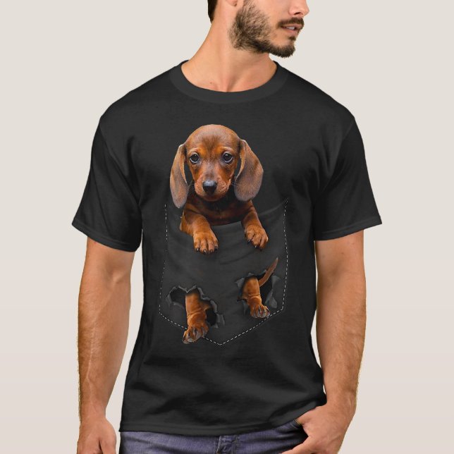 Camiseta Dachshund En Mi Bolsillo Dachshund Weiner Dog (Anverso)