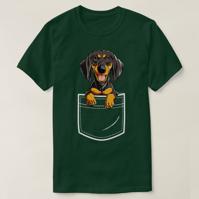 Camiseta Dachshund en tus animales de cerdo delanteros (Diseño del anverso)