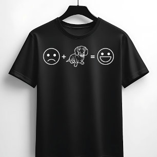Camiseta Dachshund es igual a felicidad