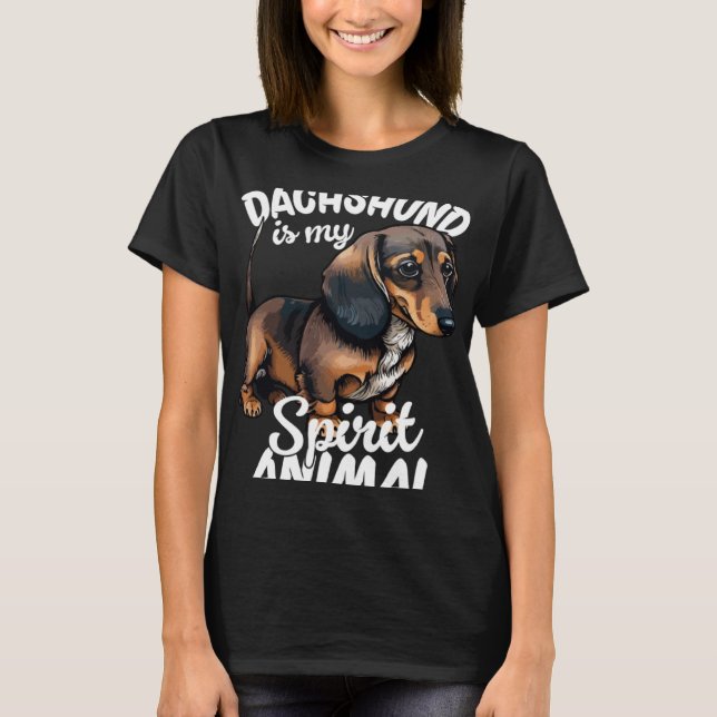 Camiseta Dachshund es mi animal espiritual 4 (Anverso)