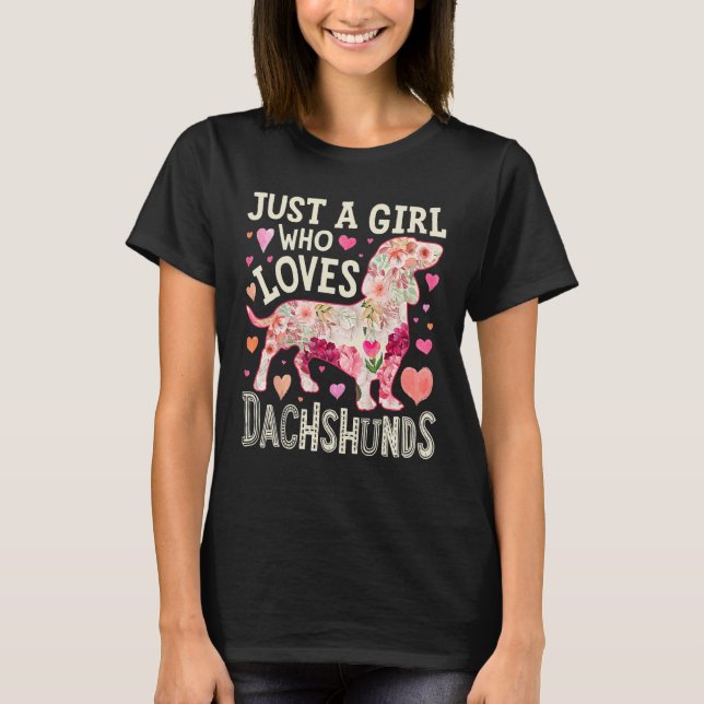 Camiseta Dachshund Es Sólo Un Chica Que Ama A Dachshunds Do (Anverso)