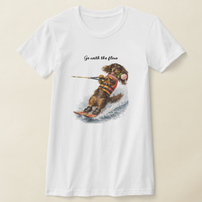 Camiseta Dachshund Esquí Acuático (Distribución)