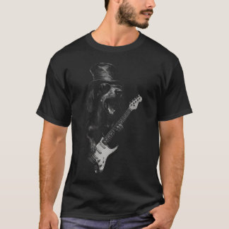 Camiseta Dachshund estrella de rock tocando