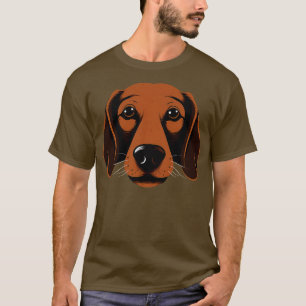 Camiseta Dachshund Face Cute toon Wiener Dog Puppy Lover