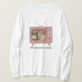 Camiseta Dachshund Foto Personalizada - TV Retro