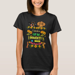 CAMISETA DACHSHUND FUNNY MASCOTA WIEND DOG CUTE NAUGHTY Y N