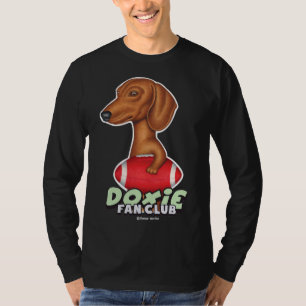 Camiseta Dachshund Funny Sostiene Fútbol