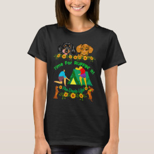 Camiseta Dachshund Funny Wiener Dog Cute Mascota Camping Ru