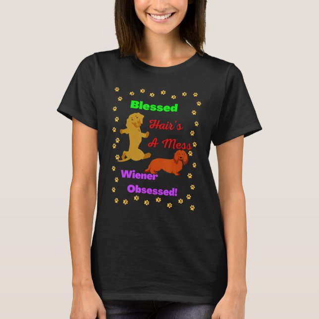 Camiseta Dachshund Funny Wiener Dog Mascota Cute Wiener Obs (Anverso)