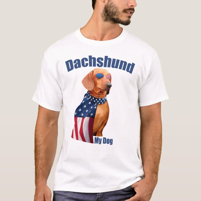 Camiseta Dachshund gracioso - Perro lindo amante (Anverso)