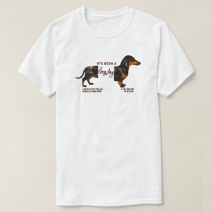 Camiseta Dachshund "Ha Sido Un Largo Día" Cita Divertida de