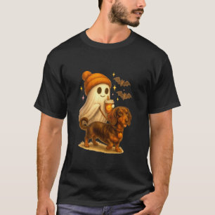 Camiseta Dachshund Halloween Fantasma Caminando Perro Dachs