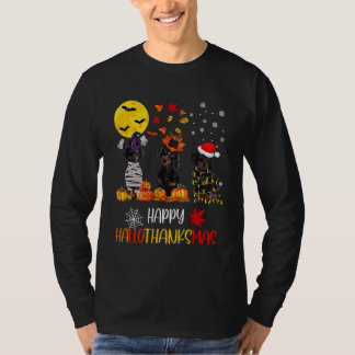 Camiseta Dachshund Halloween Feliz HalloGraciasMas Otoño Gr
