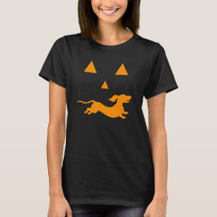 Camiseta Dachshund Halloween Spookee Face Dog Classic