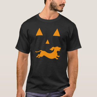 Camiseta Dachshund Halloween Spookee Face Dog Classic