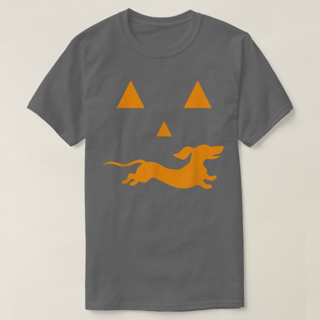 Camiseta Dachshund Halloween Spookeen Face Funny Dog Classi (Diseño del anverso)