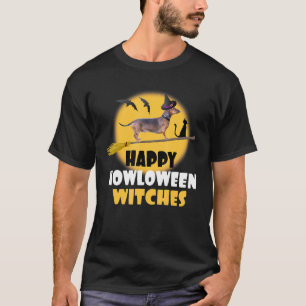 Camiseta Dachshund Halloween Viaja con escopeta Perro Pun V