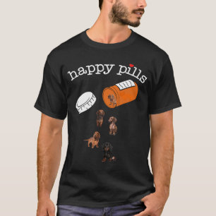 Camiseta Dachshund Happy Pills