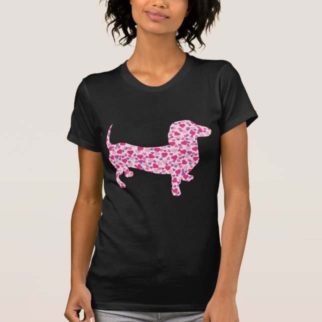 Camiseta Dachshund Hearts (Anverso)