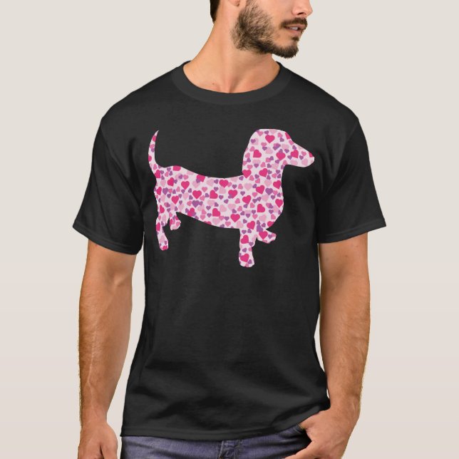 Camiseta Dachshund Hearts (Anverso)