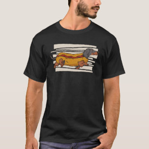 Camiseta Dachshund Hot dachshund dog Wiener silhouette retr