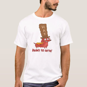 Camiseta Dachshund Hot Dog Juego de Palabras