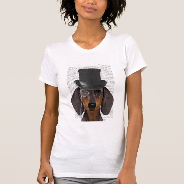 Camiseta Dachshund, hound formal y Gorra (Anverso)