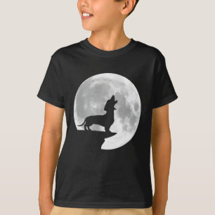 Camiseta Dachshund Howling Full Moon Halloween