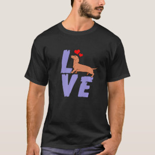 Camiseta Dachshund I Love Weiner Doxie
