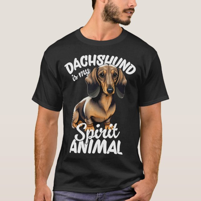 Camiseta Dachshund Is My Spirit Animal (Anverso)