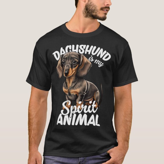 Camiseta Dachshund Is My Spirit Animal  1 (Anverso)