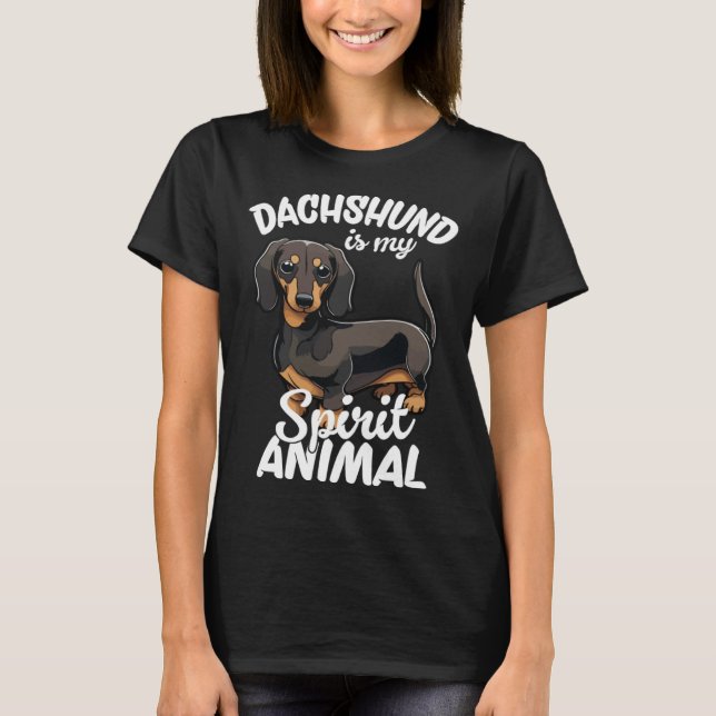 Camiseta Dachshund Is My Spirit Animal  3 (Anverso)