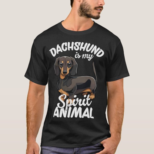 Camiseta Dachshund Is My Spirit Animal  3 (Anverso)