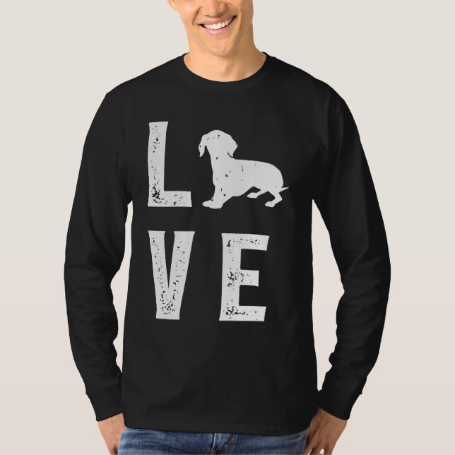 Camiseta Dachshund Love  1 (Anverso)