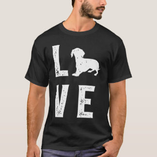 Camiseta Dachshund Love  1