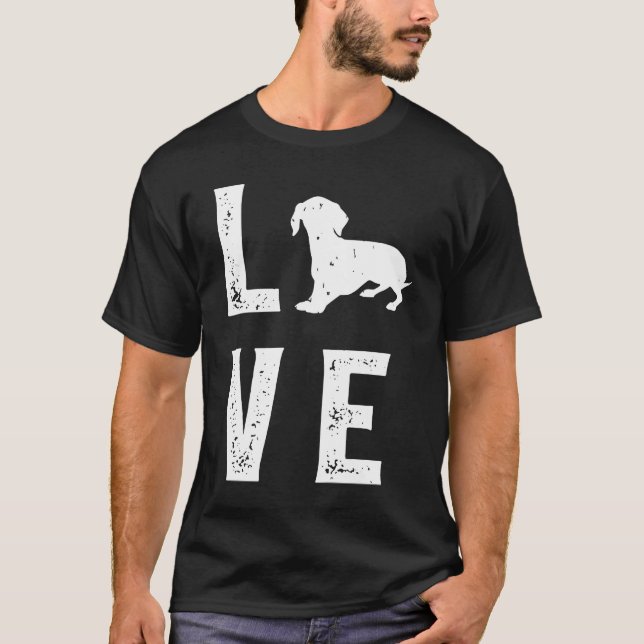 Camiseta Dachshund Love  1 (Anverso)