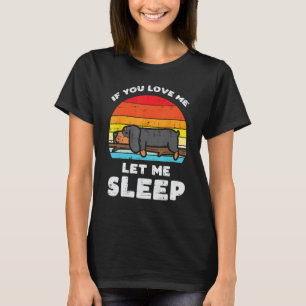 Camiseta Dachshund Love Déjame Dormir Retro Animal Mascota 