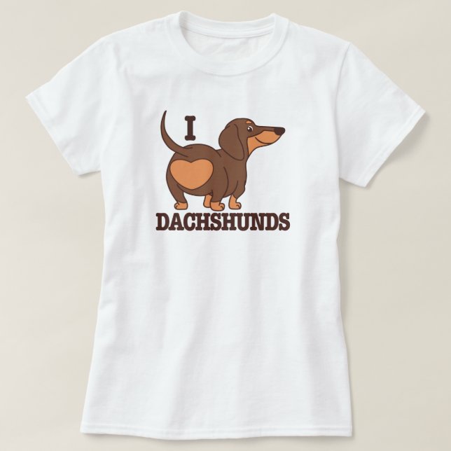 Camiseta Dachshund Love Dog T-Shirt (Diseño del anverso)