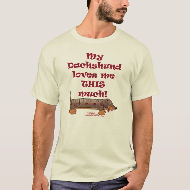 Camiseta Dachshund Love Meter (Anverso)