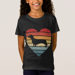 Camiseta Dachshund Lover Dueño Regalos Retro Sunset Dog Sil