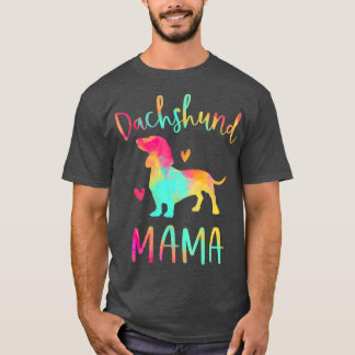 Camiseta Dachshund Mama Colorful Doxie Regalos A La Madre D