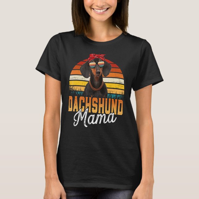 Camiseta Dachshund mamá mejor dachshund madre del día de la (Anverso)