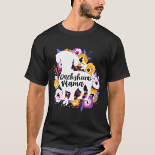 Camiseta Dachshund Mama Morple Flowers Cute Dachshunds Mom