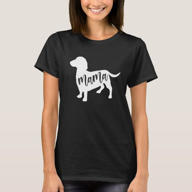 Camiseta Dachshund Mama Para Teckel salchicha Dachshund (Anverso)