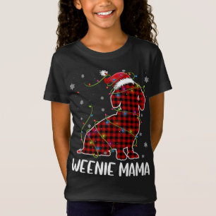 Camiseta Dachshund Mama Wiener Navidades Pajamas