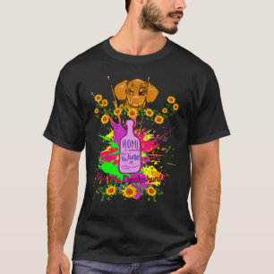 CAMISETA DACHSHUND MASCOTA FUNNY WIENER DOG WINE Y DOXIE